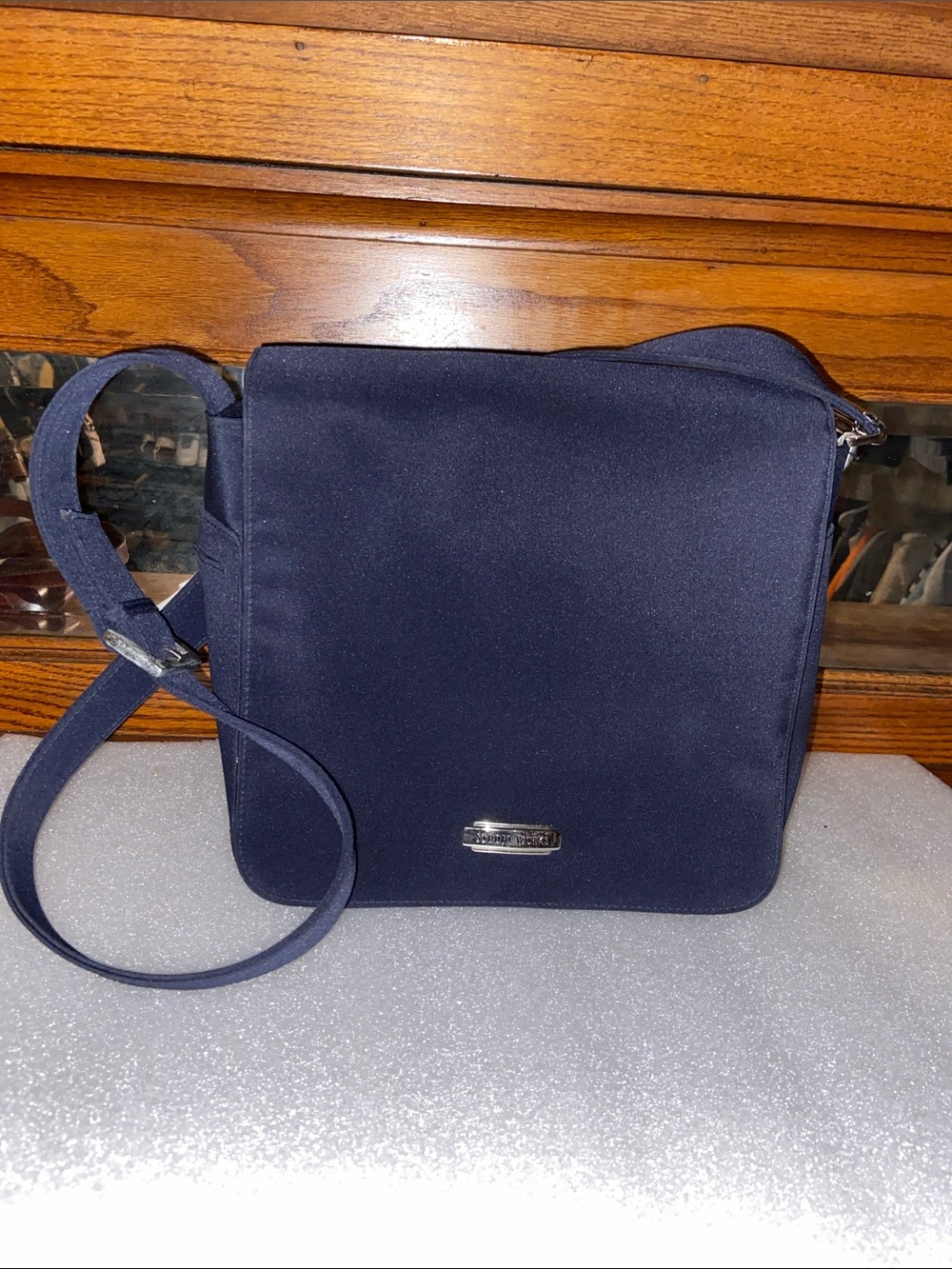 EUC Studio Works Navy Square Crossbody Messenger Bag